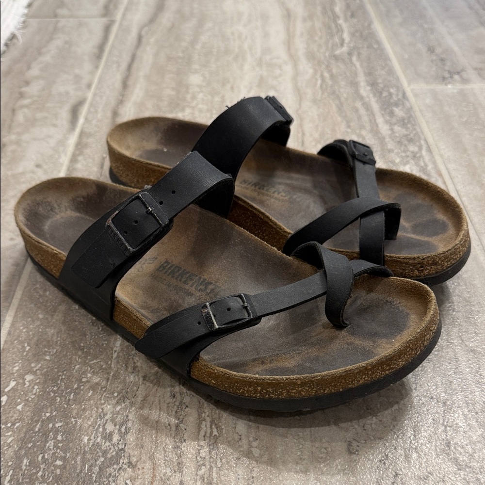 Birkenstock Black Cross-Strap Sandals